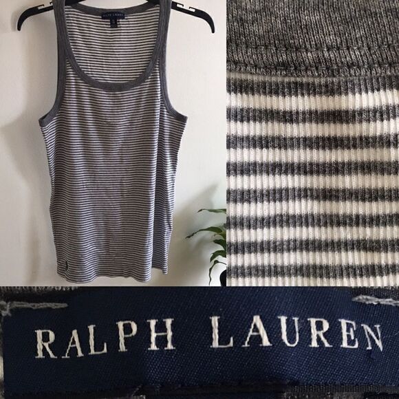 Authentic Ralph Lauren Soft ribbed Logo Tank - Picture 1 of 4
